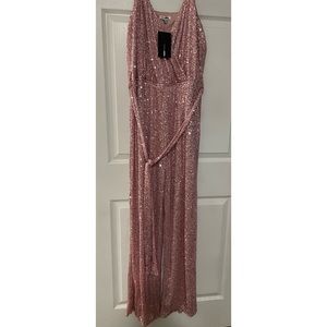 Pink Sequin Fashion Nova Jumpsuit